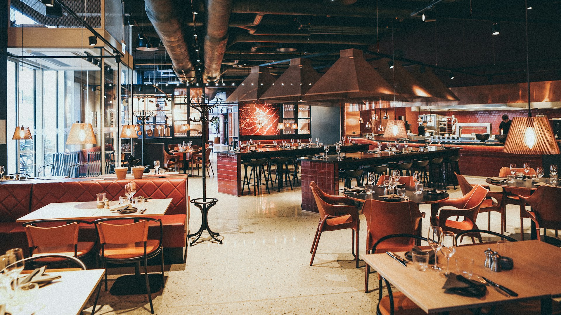 Modern restaurant dining area